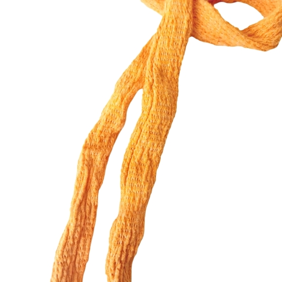 C&A Mustard Yellow Smocked Halter Crop Top With Ruffle Trim Size G (M/L) - Picture 5 of 7